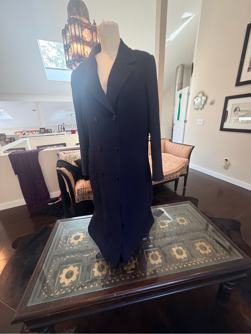 Givenchy Double-Breasted Navy Pea Coat